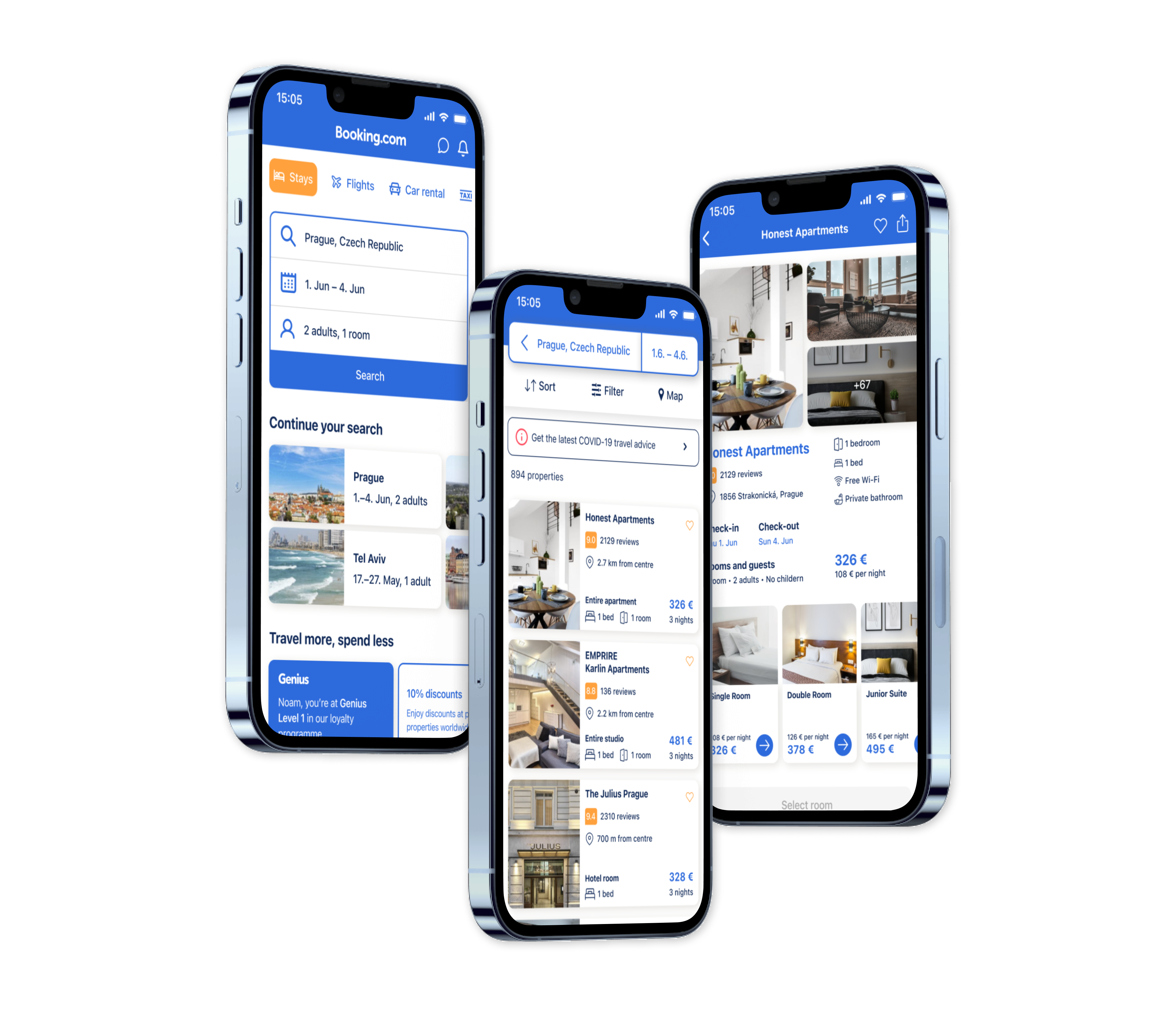 Detailed technical specification diagram for booking